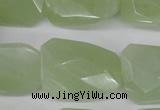 CTW417 15.5 inches 20*30mm faceted & twisted New jade gemstone beads