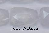 CTW500 15.5 inches 20*30mm faceted & twisted synthetic quartz beads