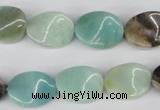 CTW59 15.5 inches 12*16mm twisted oval amazonite gemstone beads