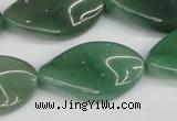 CTW90 15.5 inches 18*30mm twisted oval green aventurine beads