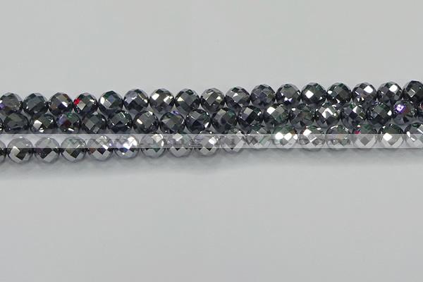 CTZ612 15.5 inches 8mm faceted round terahertz beads wholesale