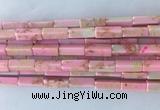 CUBS02 15 inches 4*13mm cuboid synthetic sea sediment jasper beads