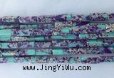 CUBS09 15 inches 4*13mm cuboid synthetic sea sediment jasper beads