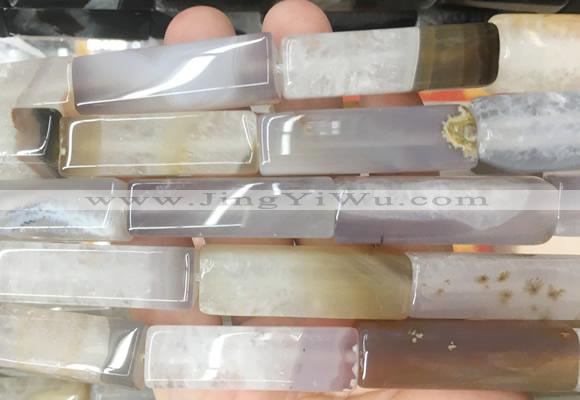 CUBS100 15 inches 12*40mm cuboid agate gemstone beads wholesale