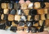 CUBS121 15 inches 12*13mm cube agate gemstone beads wholesale CUBS121 15 inches 12*13mm cube agate gemstone beads wholesale