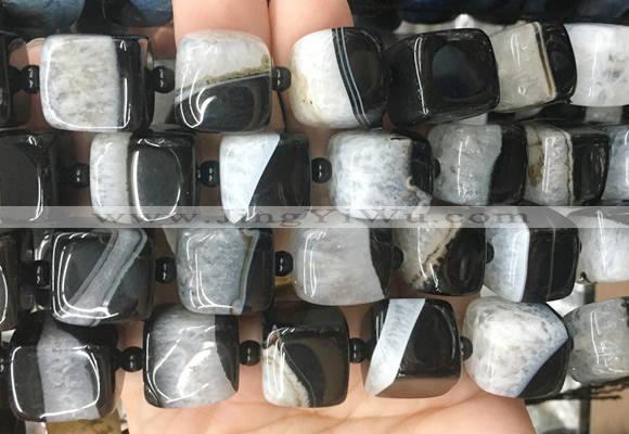 CUBS127 15 inches 14*15mm cube agate gemstone beads wholesale
