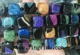 CUBS135 15 inches 14*15mm cube agate gemstone beads wholesale