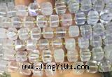 CUBS22 15 inches 8*8mm faceted cube white crystal gemstone beads