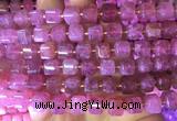 CUBS25 15 inches 8*8mm faceted cube red strawberry quartz gemstone beads
