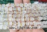 CUBS35 15 inches 6 - 7mm cube white crystal gemstone beads wholesale