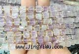 CUBS44 15 inches 6 - 7mm cube amethyst gemstone beads wholesale