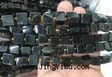 CUBS65 15 inches 6 - 7mm cube black tourmaline gemstone beads wholesale