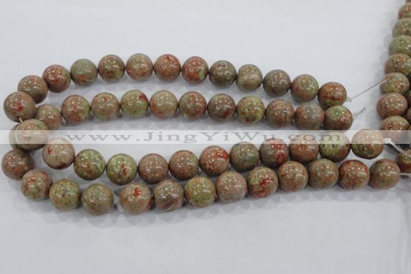 CUG106 15.5 inches 16mm round Chinese unakite beads wholesale