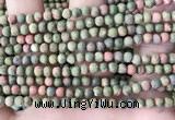 CUG190 15.5 inches 4mm round matte unakite beads wholesale