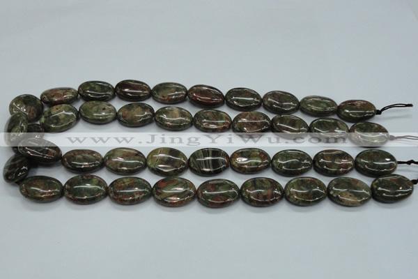 CUJ02 15.5 inches 15*20mm oval autumn jasper gemstone beads