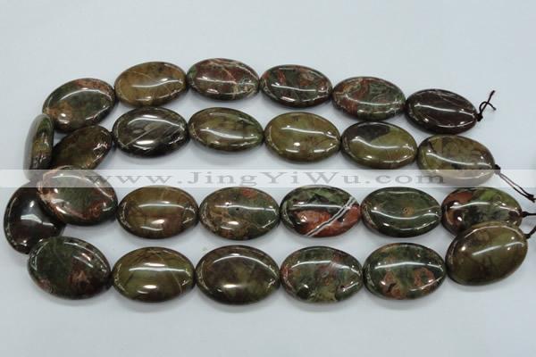 CUJ03 15.5 inches 22*30mm oval autumn jasper gemstone beads