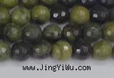 CUJ101 15.5 inches 6mm faceted round African green autumn jasper beads