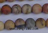 CVJ14 15.5 inches 10mm round matte venus jasper beads wholesale