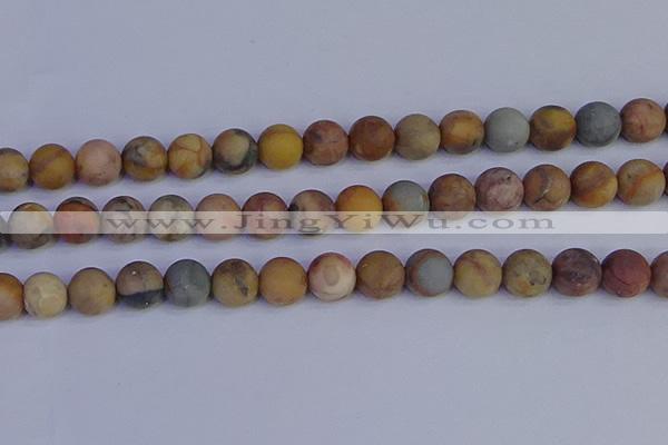 CVJ16 15.5 inches 14mm round matte venus jasper beads wholesale