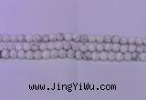 CWB223 15.5 inches 10mm round matte white howlite beads