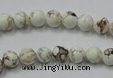 CWB310 15.5 inches 4mm round howlite turquoise beads wholesale