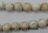 CWB314 15.5 inches 12mm round natural howlite turquoise beads