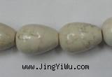 CWB334 15.5 inches 15*22mm teardrop howlite turquoise beads