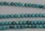 CWB553 15.5 inches 4mm round howlite turquoise beads wholesale