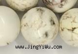 CWB808 15.5 inches 20mm round white howlite turquoise beads