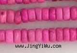 CWB822 15.5 inches 2*4mm tyre howlite turquoise beads wholesale
