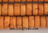 CWB835 15.5 inches 3*6mm tyre howlite turquoise beads wholesale