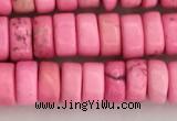 CWB837 15.5 inches 3*6mm tyre howlite turquoise beads wholesale