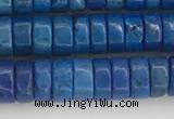 CWB841 15.5 inches 3*6mm tyre howlite turquoise beads wholesale