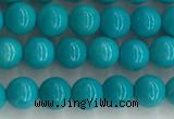 CWB850 15.5 inches 4mm round howlite turquoise beads wholesale