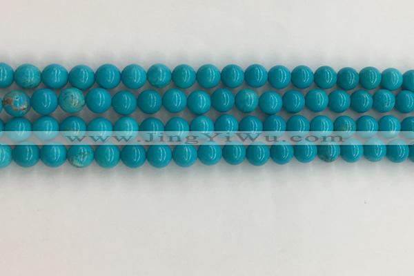 CWB851 15.5 inches 6mm round howlite turquoise beads wholesale