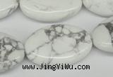 CWB87 15.5 inches 20*30mm oval natural white howlite beads