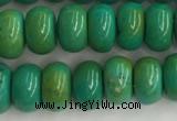 CWB899 15.5 inches 4*6mm rondelle howlite turquoise beads