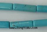 CWB915 15.5 inches 4*13mm tube howlite turquoise beads wholesale