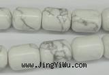 CWB94 15.5 inches 12*16mm drum natural white howlite beads
