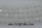 CWH02 15.5 inches 6mm faceted round white jade beads wholesale