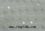 CWH04 15.5 inches 10mm faceted round white jade beads wholesale
