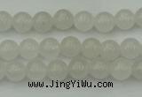 CWH50 15.5 inches 4mm round white jade beads wholesale