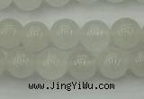 CWH52 15.5 inches 8mm round white jade beads wholesale