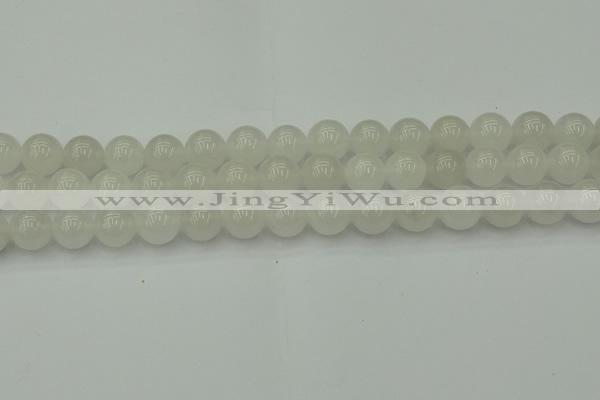 CWH54 15.5 inches 12mm round white jade beads wholesale