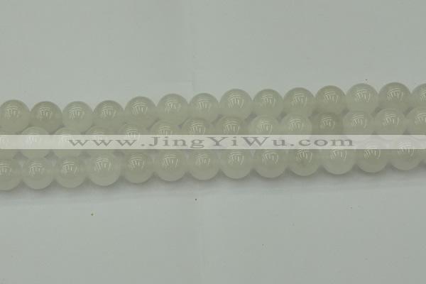 CWH55 15.5 inches 14mm round white jade beads wholesale