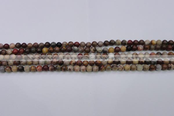 CWJ400 15.5 inches 4mm round wood jasper gemstone beads wholesale