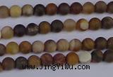 CWJ410 15.5 inches 4mm round matte wood jasper beads wholesale