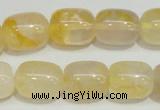 CYC15 15.5 inches 14*17mm drum yellow crystal quartz beads