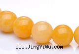 CYJ03 16 inches 8mm round yellow jade gemstone beads Wholesale