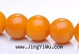 CYJ15 14mm round 16 inches yellow jade gemstone beads Wholesale